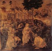 LEONARDO da Vinci The adoration of the Konige USA oil painting artist